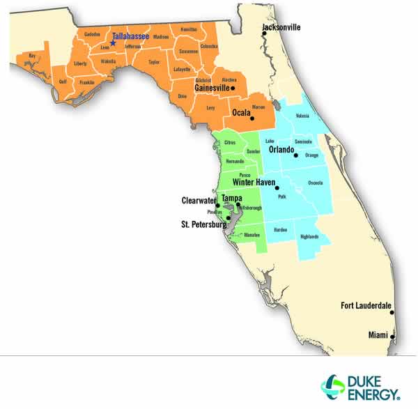 Duke Energy Service Territory Map